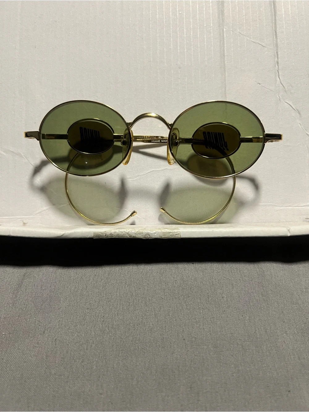 Junior Gaultier Gold Frame Sunglasses with Olive Green Lenses